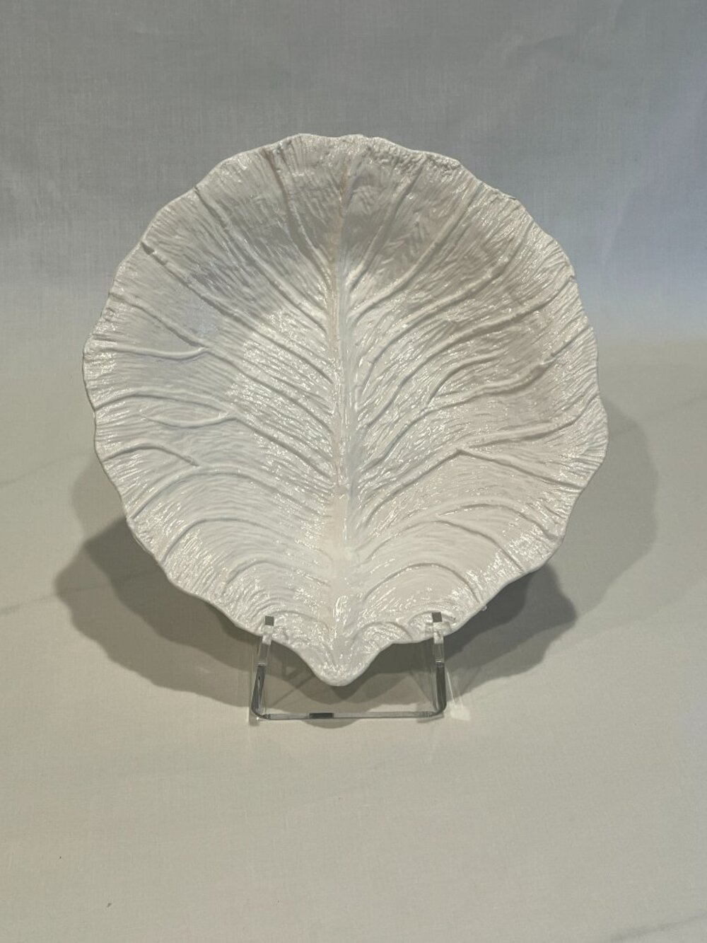 Vintage Cabbage Ware Leaf Salad Plate Set Of 7